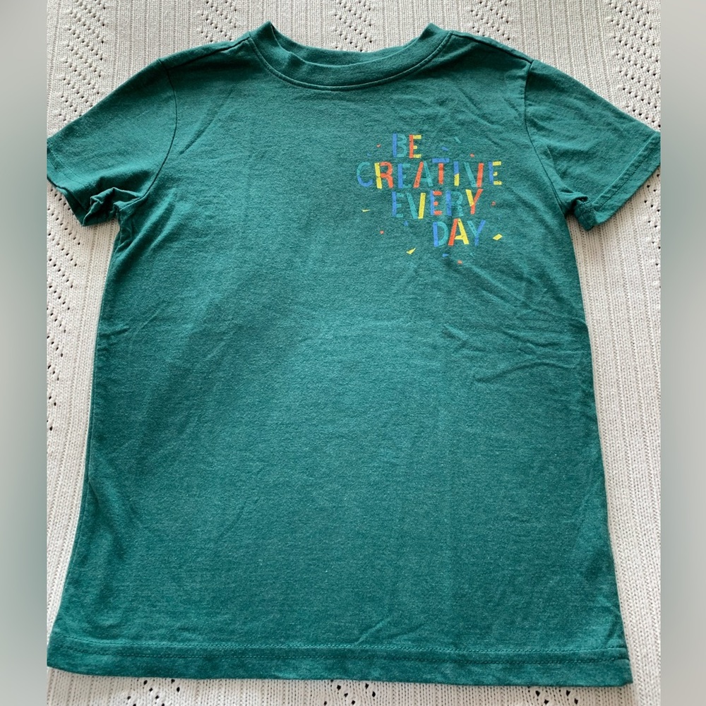 Cat & Jack T-Shirt Size XS 4/5 VGUC "Be Creative Every Day"